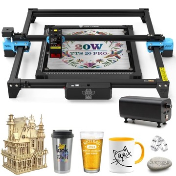 Grawer i wycinarka laserowa TwoTrees TTS-20 Pro 20 W + Pompa + Platforma