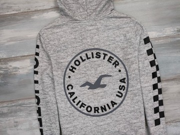 HOLLISTER MĘSKA BLUZA Z KAPTUREM SZARA ABERCROMBIE NOWA r. XS