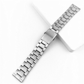 16 mm Bransoleta do zegarka Stal Nierdzewna Srebrna