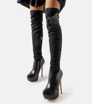 Черные ботинки на шпильке Zaccaria 39