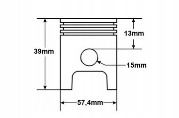 ЦИЛИНДР GY6-150 ATV 150 FUXIN ORG FABRYCZNY KPL.