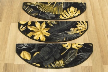 ЛЕСТНИЧНЫЕ ПОКРЫТИЯ MONSTERA ЗОЛОТО ЧЕРНЫЕ