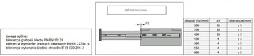 GTV VERSALITE PRO шариковая направляющая H45 мм 350 мм push to open бесшумное закрытие