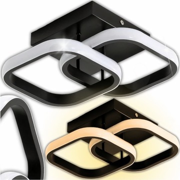 LAMPA LED SUFITOWA DO SUFITU DO POKOJU SYPIALNI MODERN 18W 3 BARWY ŻYRANDOL