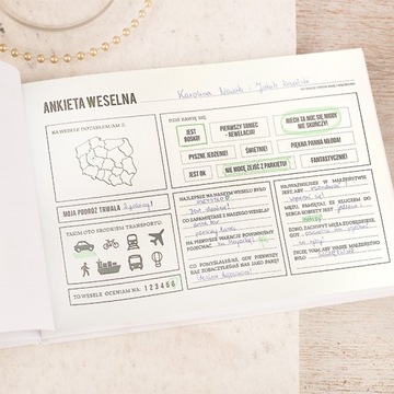 ГОСТЕВАЯ КНИГА Свадебные анкеты Белые цветы