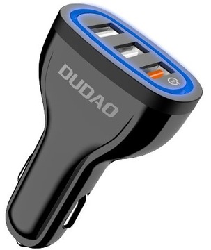 SAMOCHODOWA ŁADOWARKA DUDAO QC 3.0 LED 3xUSB 18W