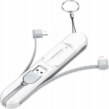 KABEL DO ŁADOWANIA 3W1 ADAPTER HUB USB USB-C MICRO-USB LIGHTNING LDNIO