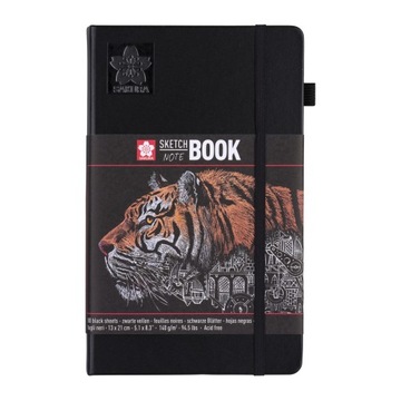 SAKURA SKETCH BOOK NOTE 13x21 cm 140g czarne kartk