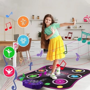 MUZYCZNA MATA DO TAŃCA, GRA TANECZNA Z MUZYKĄ BLUETOOTH, 79X90CM