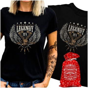 Tshirt Narodziny Legendy 1974 na 50 Urodziny Petrolhead XXL