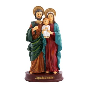 Statua Świętej Rodziny Figurka Jezusa Religijna rzeźba na biurku Rzeźba Maryi