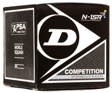 Мяч для сквоша DUNLOP Competition — 1 желтая точка