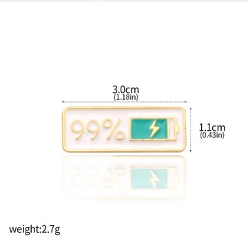 My Social Battery Enamel Pin Funny Interactive Mood Tracker Metal Badges
