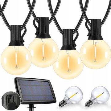 GIRLANDA LAMPKI OGRODOWE SOLARNE LED KULKI 10.3M