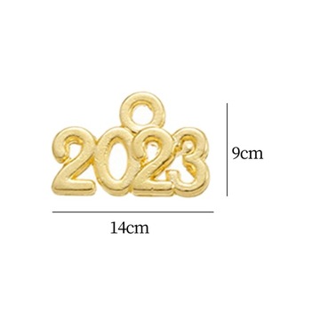 100x 2024 Rok Naszyjnik Charms Bransoletki Akcesoria rzemieślnicze Biżuteria Złota