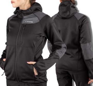 BLUZA ROZPINANA Z KAPTUREM DAMSKA SPORTOWA DO BIEGANIA TREKKINGOWA VIKING