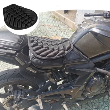 PODUSZKA MOTOCYKLOWA ŻELOWA KOMFORTOWA CZARNA MEGA