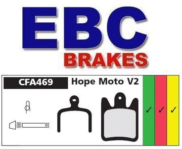 Klocki rowerowe EBC Hope Moto V2 CFA469HH