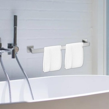 Многофункциональная компактная вешалка для полотенец Solid 40 см, матовое серебро