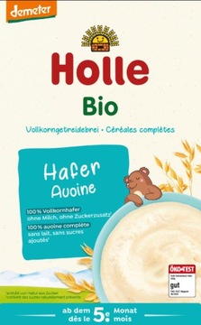 HOLLE BIO KASZKA OWSIANA Z PEŁNEGO PRZEMIAŁU DLA DZIECI EKOLOGICZNA 250g