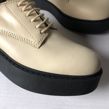 ZARA Buty Derby Gruba Podeszwa Skóra 39 %