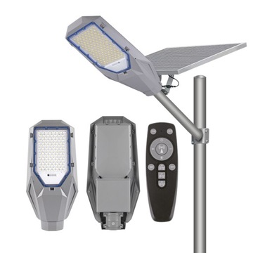 Mocna Lampa Latarnia Uliczna Solarna z Pilotem Kobra 200W 6500K
