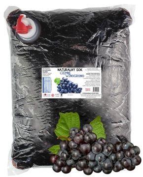 SOK Z WINOGRON 100% TŁOCZONY WINOGRONO CIEMNE NFC NATURALNY ŚWIEŻY 5L