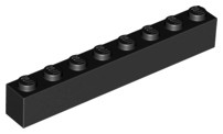 LEGO 3008 brick klocek 1x8 czarna 2szt.