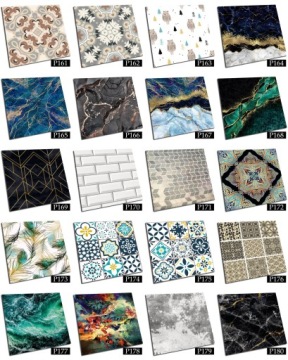 Самоклеящаяся плитка ПВХ 20см Leaf Hexagon Розовая