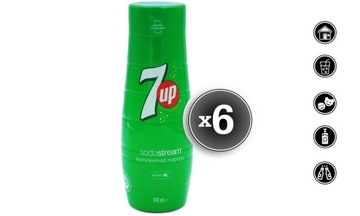 6x КОНЦЕНТРАТ СИРОПА 7 UP ДЛЯ САТУРАТОРА SODASTREAM НАПИТОК 9 Л С 440 МЛ