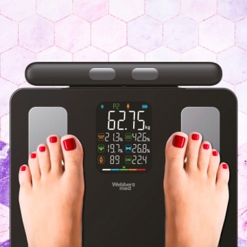 Аналитические весы для ванной комнаты 15 параметров Apple Health, Google Fit, IF2825A