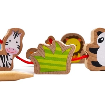 МОНТЕССОРИ ZOO EDU CLASSIC WORLD BLOC THREADER