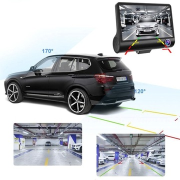 REJESTRATOR 3 KAMERY+KAMERA TYŁ w RAMCE + 16GB