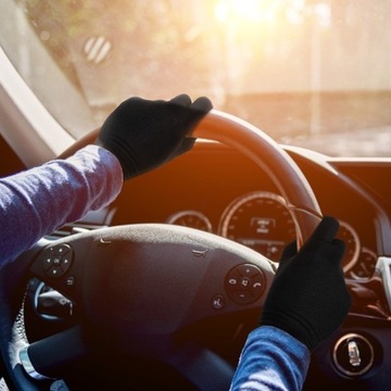 Женские тонкие хлопковые наушники, черные рабочие перчатки.