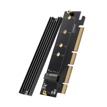 PCIE 4.0 x16 Адаптер для SSD M.2 NVME M-Key, для компьютера, Ugreen