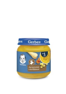 GERBER zupka jarzynowa z królikiem 125g
