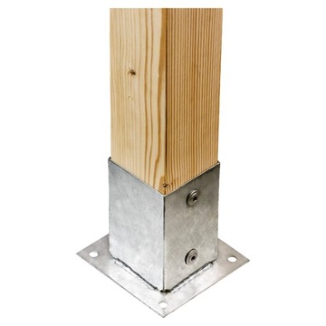 PODSTAWA WSPORNIK SŁUPA 91x150 MM PSP PROSTOKĄTNA KOTWA DO BETONU OGNIOWY