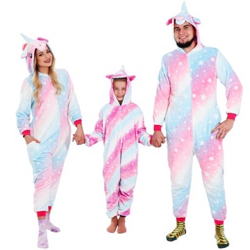 JEDNOROŻEC PIŻAMA KIGURUMI R.M KOMBINEZON PRZEBRANIE ONESIE JEDNOCZĘŚCIOWA