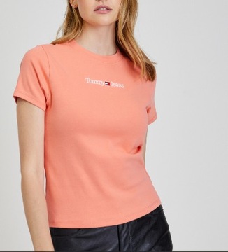 Tommy Hilfiger Jeans T-shirt damski bluzka z krótkim rękawem TOP r. M
