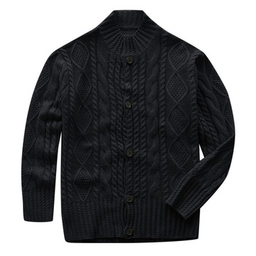 Men’S Knitted Sweater Long Sleeve Button Cardigan