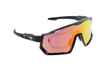 СПОРТИВНЫЕ СОЛНЦЕЗАЩИТНЫЕ ОЧКИ OX OPTICS GLIDE ЧЕРНЫЕ КРАСНЫЕ С ЗЕРКАЛАМИ TR90