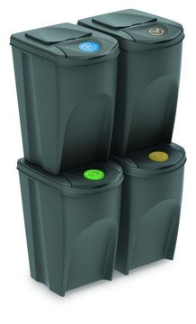 Набор корзин-контейнеров для сортировки мусора 4х35л
