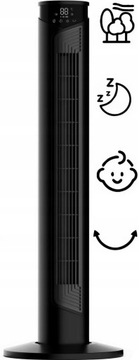 КОЛОННЫЙ ВЕНТИЛЯТОР НАПОЛЬНЫЙ ВЕНТИЛЯТОР XXL СВЕТОДИОДНАЯ ИОНИЗАЦИЯ + МАСЛО