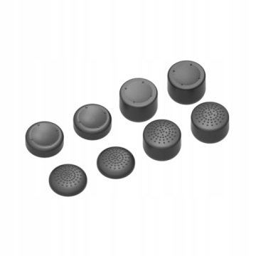 8 x krytka gumičky gripy na knoflíky analogové podložky PS5 PS4 Xbox 360 Černá