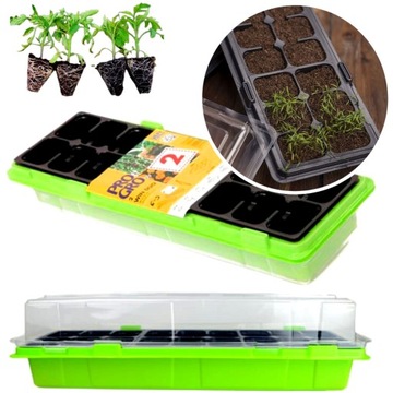 Мини-теплицы Вефи на подоконнике 2 шт по 18 горшков, пропагаторы для посева.