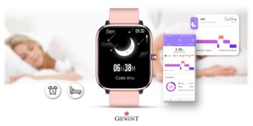 ЖЕНСКИЕ СМАРТ-ЧАСЫ GIEWONT GW230-1 РОЗОВОЕ ЗОЛОТО BT CALL