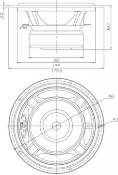 Dayton Audio DA175-8 7-дюймовый низкочастотный динамик с алюминиевым диффузором