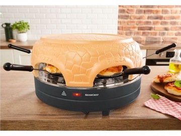 SILVERCREST SPO 910 A1 Piec do pizzy duży 6 mini pizz terakota 910W zestaw