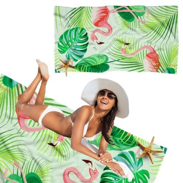 DUŻY RĘCZNIK PLAŻOWY SZYBKOSCHNĄCY 70X140 KĄPIELOWY Z MIKROFIBRY WZORY XL %