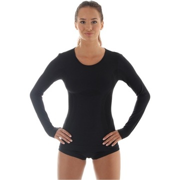 Футболка женская BRUBECK COMFORT WOOL черная - M